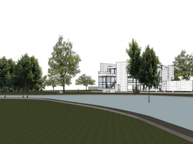 Sketchup Landscape Model | Villa Landscape, Courtyard Landscape, Modern Style