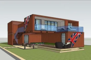 SketchUp Business Model: Modern Multi-Story Container Buildings for Commercial and Entertainment Use-BIM WORLD