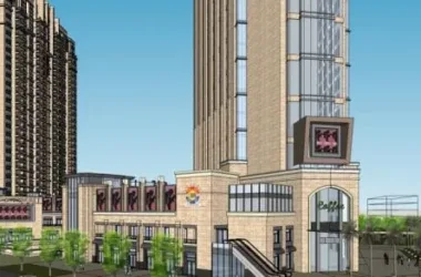 SketchUp Complex Model: Neoclassical High-Rise with Residential Apartments, Hotel Offices, and Multi-Story Commercial Podium-BIM WORLD