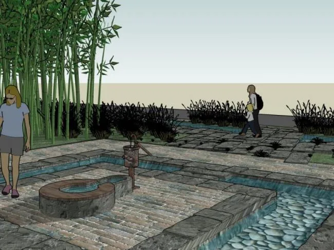 Sketchup Landscape Model | Small Landscape, New Chinese Style