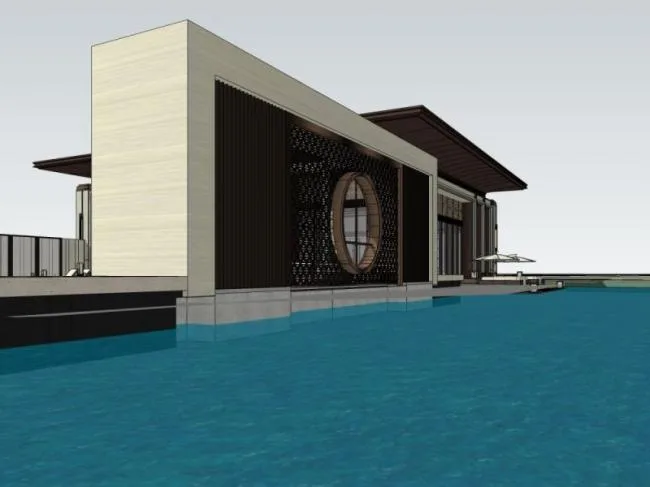 Sketchup Business Model | Multi story clubhouse, commercial building, Chinese style