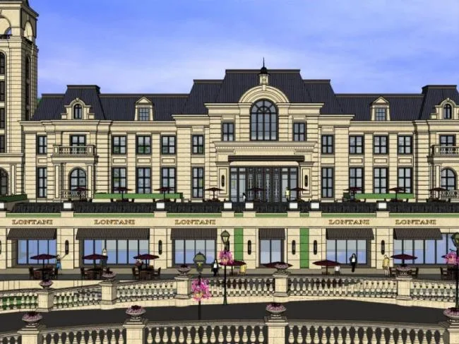 Sketchup Business Model | Multi story Sales Office, French Style
