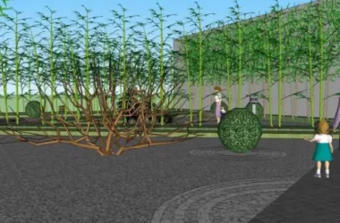 Modern Chinese Garden Design: SketchUp Landscape Model Showcase-BIM WORLD