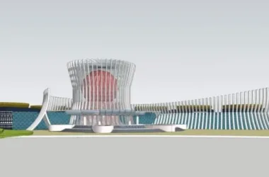 SketchUp Model of Multi-Story Guangxi Bronze Drum Museum and Cultural Exhibition Center in Modern Style-BIM WORLD