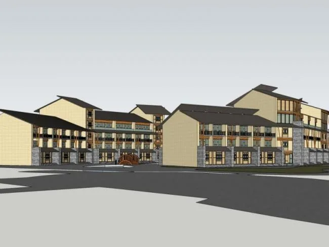 Sketchup Business Model | Multi story commercial building, Chinese style