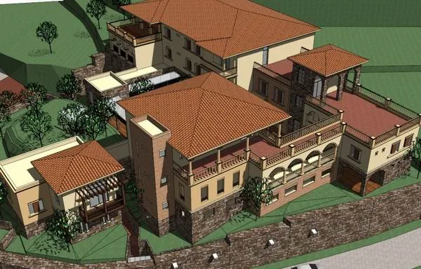 Sketchup Hotel Model | Multi Story Residence, Classical Style, Tuscan Style