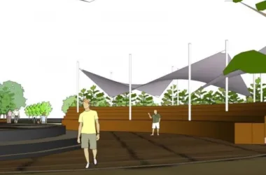 Modern Square Landscape Design in SketchUp-BIM WORLD
