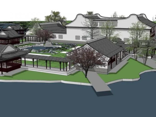 Sketchup Ancient Architecture Model | Chinese Garden, Chinese Style, Ancient Architecture