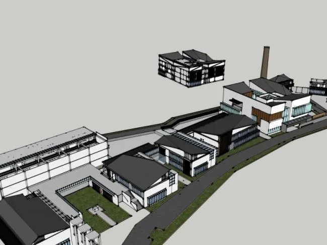 Sketchup Business Model | Multi story Commercial Street, Chinese Style