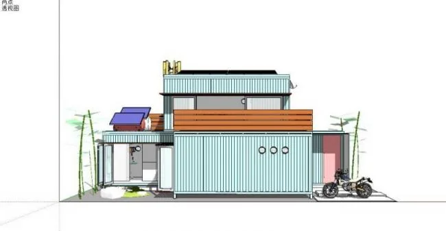 Sketchup Residential Model | Multi story Residence, Container, Residential Building, Modern Style