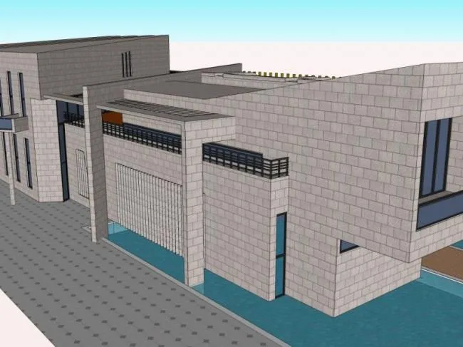 Sketchup Business Model | Multi story Business Club, Modern Style