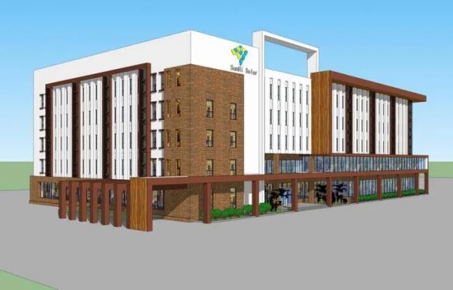 Sketchup Office Model | Multi story Small Office Building Facade, Modern Style