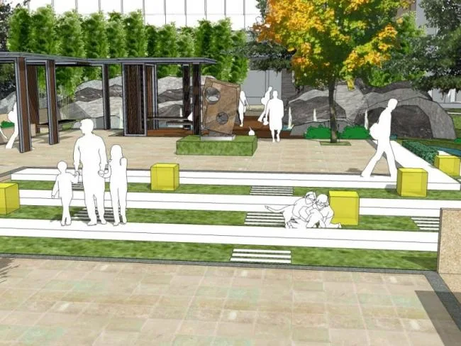 Sketchup Landscape Model | Residential Community Landscape, Modern Style