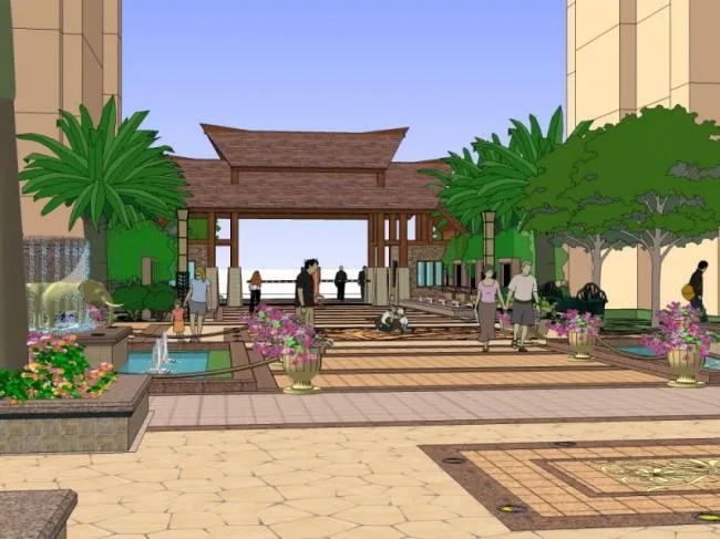 Sketchup Landscape Model | Residential Landscape, Residential Landscape, Classical Style