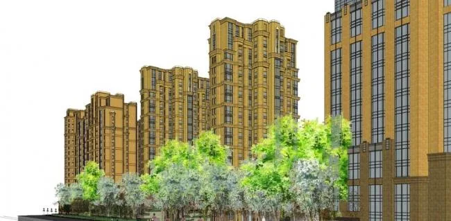 Sketchup Residential Model | High rise residential building, community, entrance lobby, European style, classical style, residential architecture