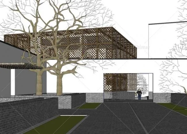 Sketchup Business Model | Shenzhen Vanke Fifth Park, Multi story Community Commercial, Huizhou Chinese Style, Residential Supporting Facilities
