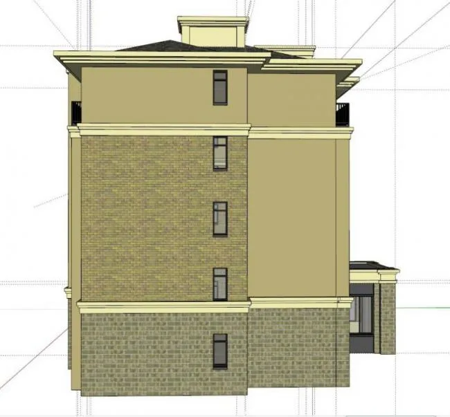 Sketchup Residential Model | Multi story Residence, Residential Building, Classical Style