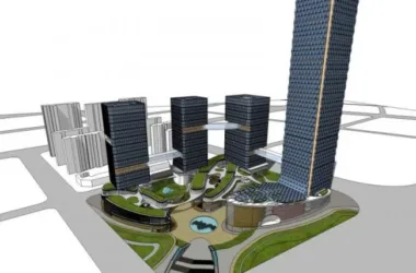 SketchUp Model of a Modern Super High-Rise Commercial, Office, and Residential Complex-BIM WORLD
