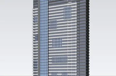 Modern High-Rise Apartment Residential Model in SketchUp-BIM WORLD