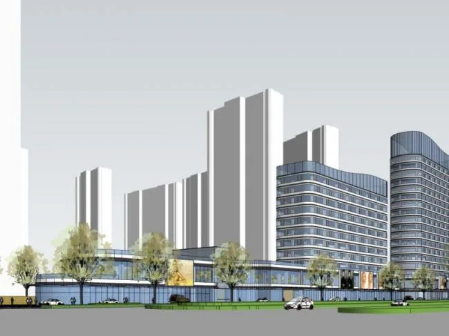 Sketchup Complex Model | Multi story Commercial Complex, Hotel, Office, Modern Style