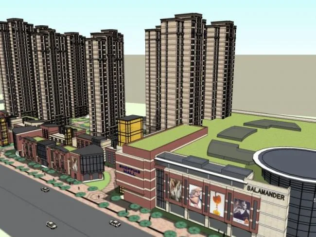 Sketchup Complex Model | Multi story Commercial Complex, Residential, Classical Style