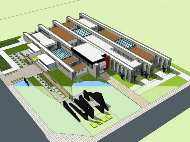 Sketchup Cultural Model | Multi story Library, Cultural Architecture, Modern Style