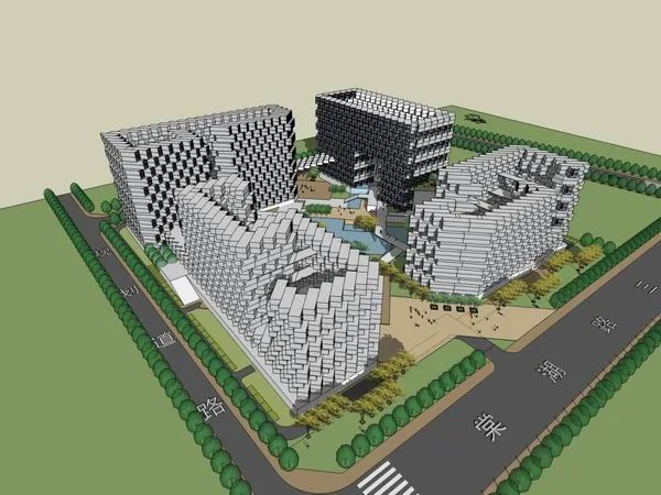 Sketchup Office Model | High rise Office Building, Modern Style