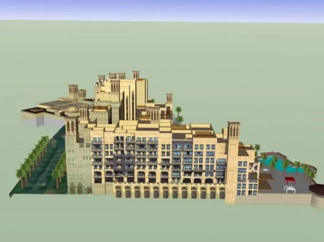 Sketchup Hotel Model | Multi story Hotel, Classical Style