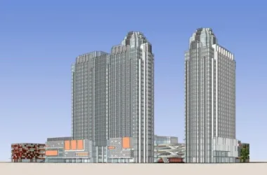 Modern High-Rise Office Building SketchUp Model-BIM WORLD