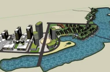 Modern 33-Story Office and Villa Residential Model in SketchUp-BIM WORLD