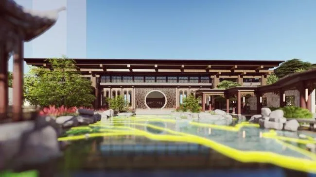 Sketchup Residential Model | Courtyard, Chinese Style, Commercial, Ancient Architecture, Entertainment, Leisure Facilities