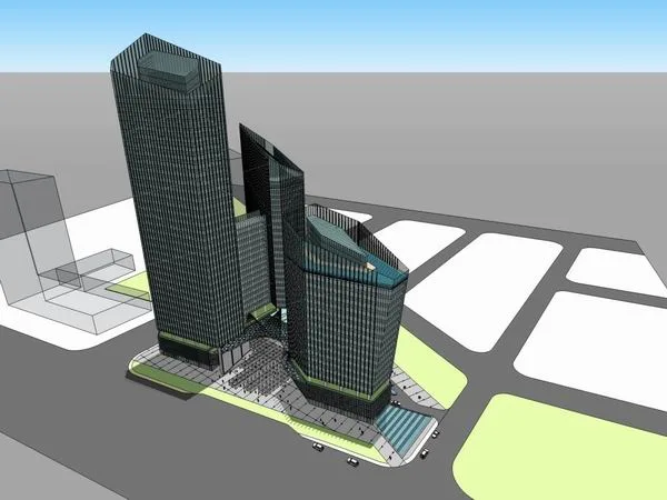 Sketchup Planning Model | Square Outdoor Exhibition Area, Planning and Layout, Modern Style