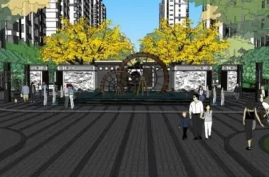 SketchUp Landscape Design: Chinese-Style Residential Model-BIM WORLD