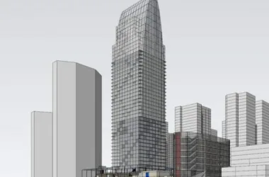 SketchUp Complex Model: Multi-Story Mixed-Use High-Rise with Modern Office Spaces-BIM WORLD