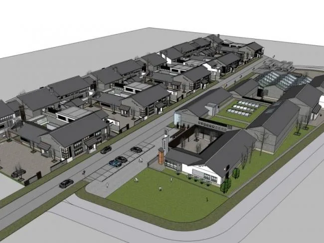 Sketchup Residential Model | Multi story Rural Residences, Chinese Style, Residential Architecture
