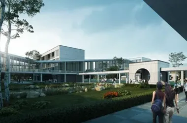 Modern Multi-Story High School Design | Educational Architecture in SketchUp-BIM WORLD