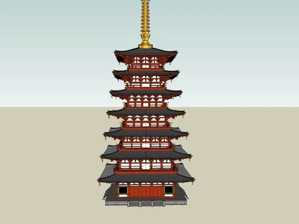 Sketchup Ancient Architecture Model | Multi story Ancient Pagoda, Chinese Style, Ancient Architecture