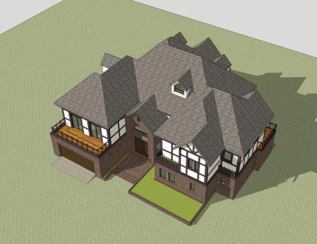 Classical French-Style Solo Villa Model in SketchUp
