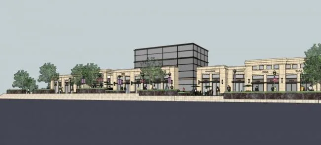 Sketchup Business Model | Multi story commercial street, podium, neoclassical style