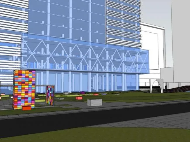Sketchup Office Model | High rise Industrial Park, Modern Italian Style, Office Building