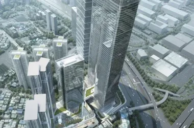 Modern High-Rise Residential Building with Ground-Floor Commercial Space | SketchUp Model-BIM WORLD