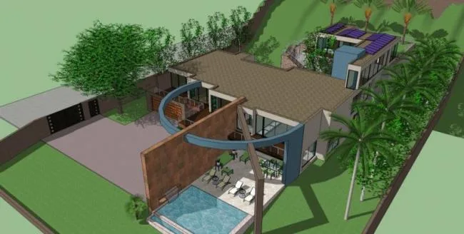 Modern Solo Villa Design | SketchUp 3D Model