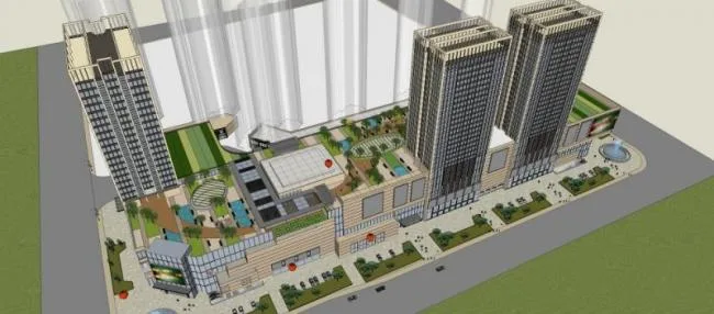 Sketchup Complex Model | Commercial Complex, Modern Style