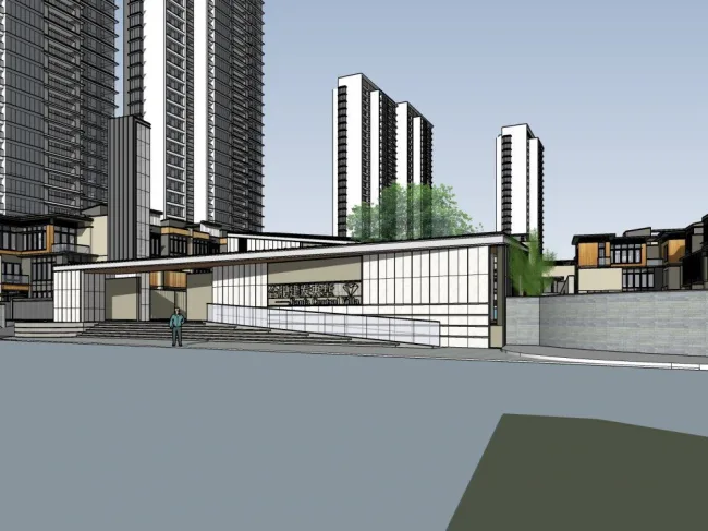 Sketchup Residential Model | High rise residential complex, modern style, residential building