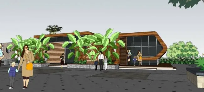 Sketchup Sketch Model | Public Toilet, Alien, Single Story, Modern Style