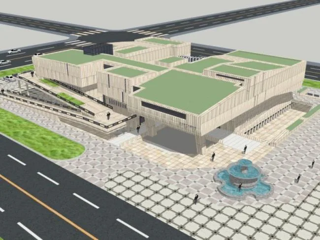 Sketchup Cultural Model | Multi story Museum, Cultural Architecture, Modern Style