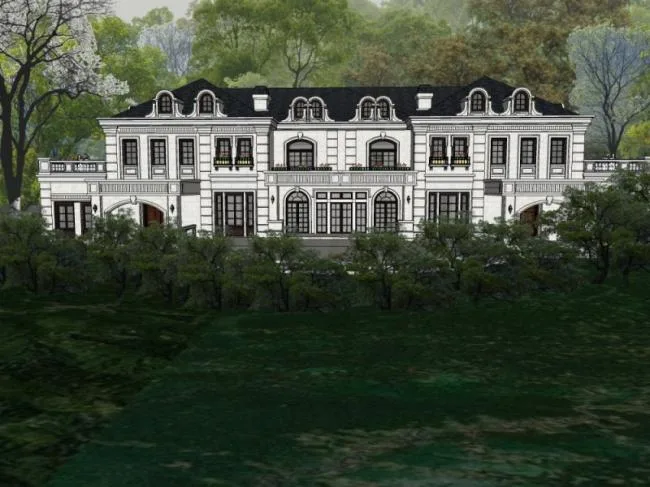 Sketchup Villa Model | Stacked Villa, Classical Style