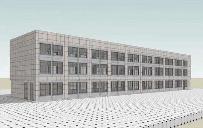 Sketchu Industrial Building | Multi story Cafeteria, Modern Style