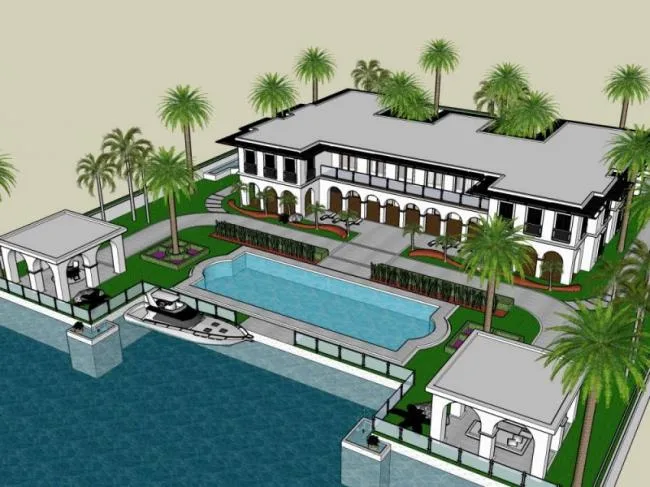 Sketchup Business Model | Low Level Clubhouse, Modern Style