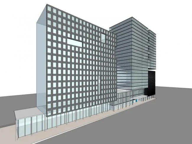 Sketchup Complex Model | High rise Commercial Complex, Modern Style
